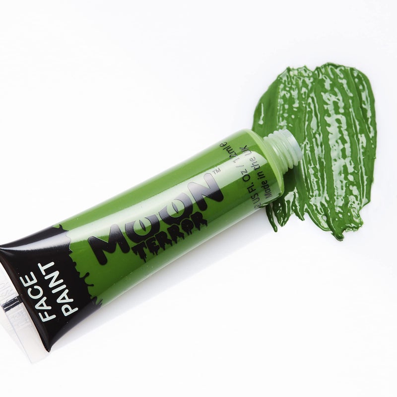 Moon Terror Halloween Face Paint Body Paint by Moon Terror - Zombie Green - SFX Make up, Special Effects Make up - 0.40fl oz - Image 4